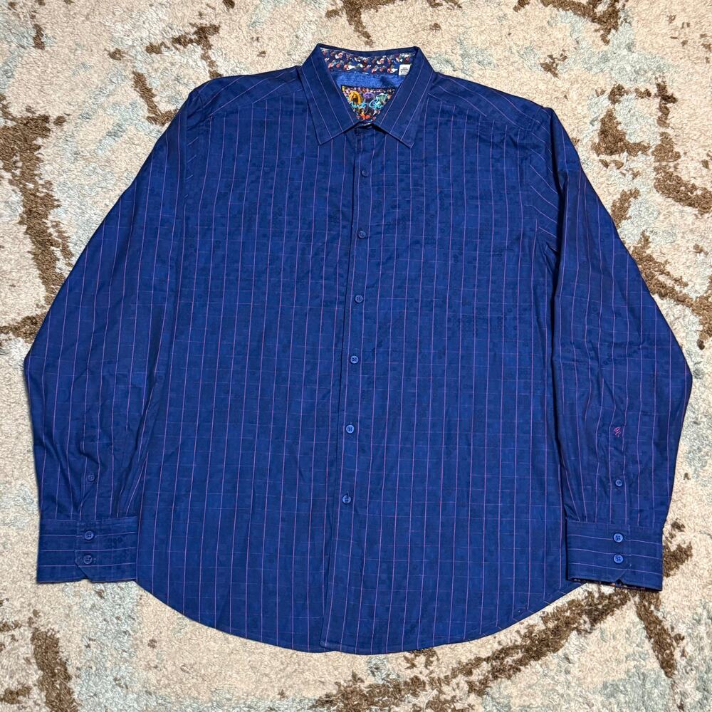 Robert Graham Pineapple Flip Cuff Windowpane Shir… - image 1